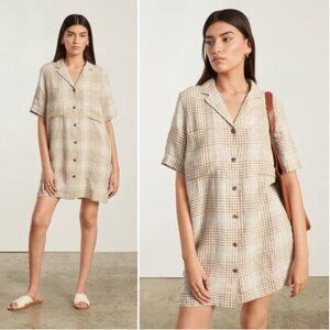 Everlane linen shirt dress